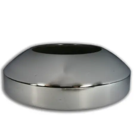 Chrome Hubcap 7-1/4" Rear With Hole 1