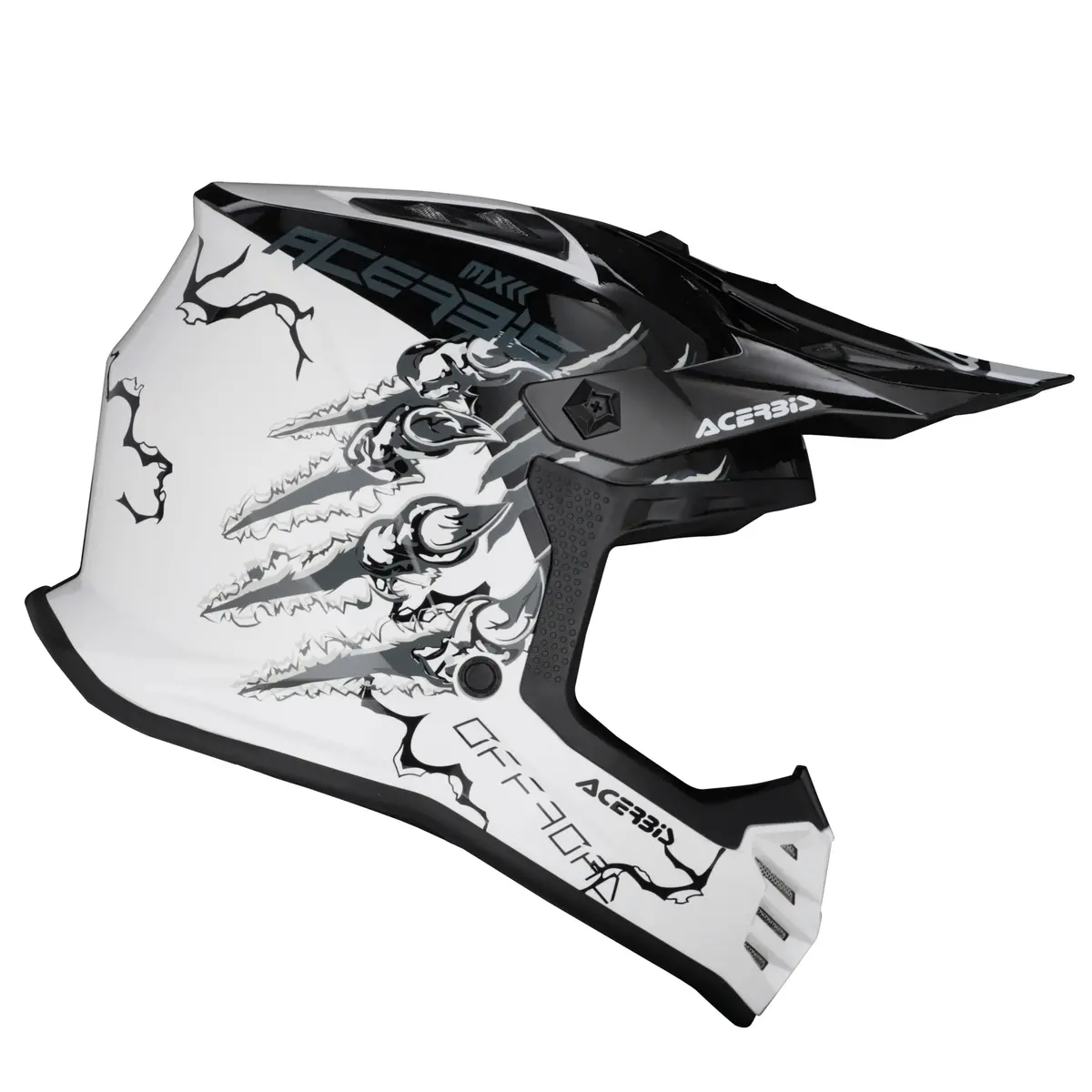Acerbis Profile Kids Motocross Helmet - White Black 1