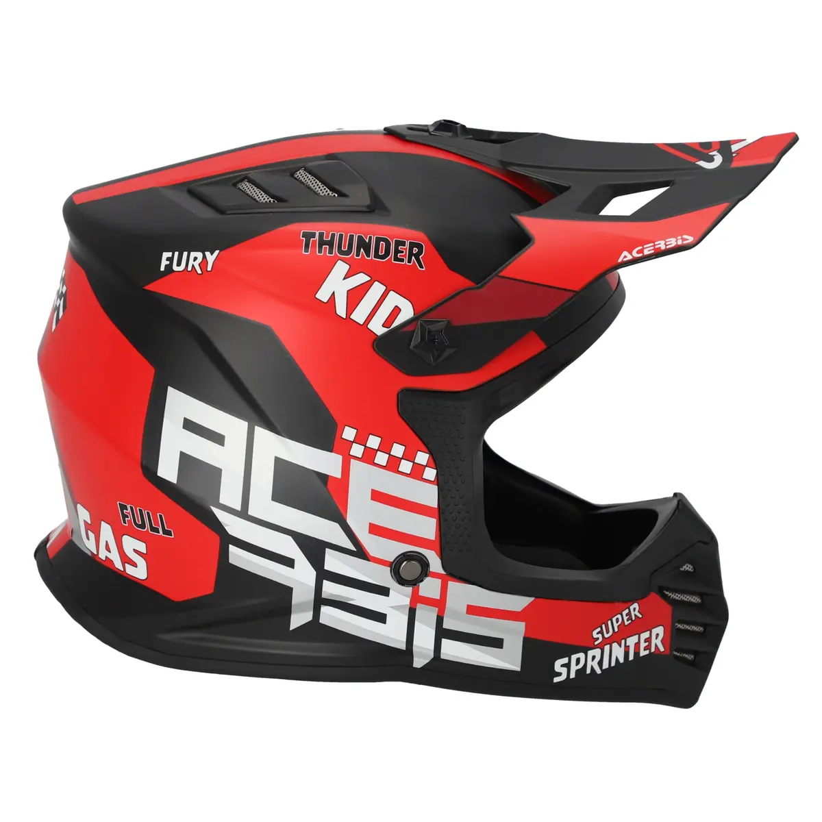 Acerbis Profile Kids Motocross Helmet - Black Red 1