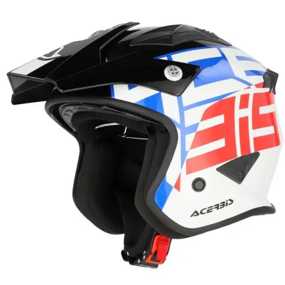 Acerbis Jet Aria Trials Helmet Bianco Blu Rosso 1