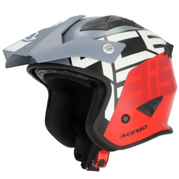 Acerbis Jet Aria Trials Helmet Grey Red 1