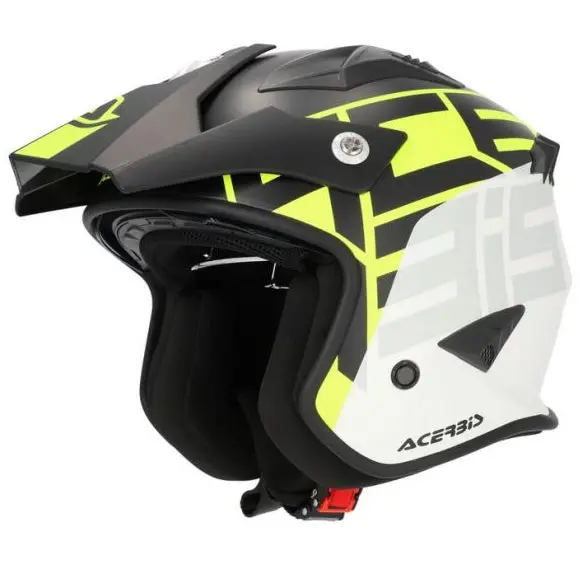 Acerbis Jet Aria Trials Helmet Black Fluo Yellow 1