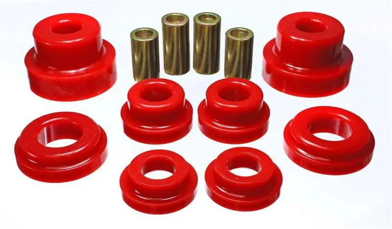 Energy Suspension 89-94 Nissan 240Sx (S13) Red Rear Subframe Insert Set - A Supplement To The Subfra 1