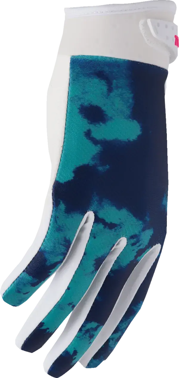 2026 Thor Glove Youth Launchmode Bleach White Aqua 3