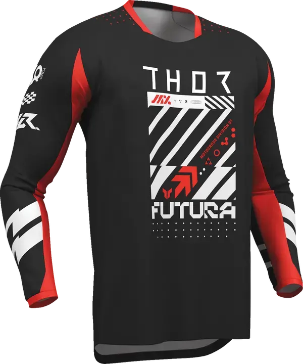 2026 Thor Jersey Launchmode Futura Black Red 1
