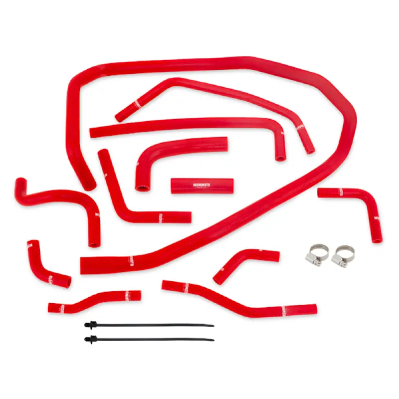 Mishimoto 2015 Subaru Wrx Red Silicone Radiator Coolant Ancillary Hoses Kit 1