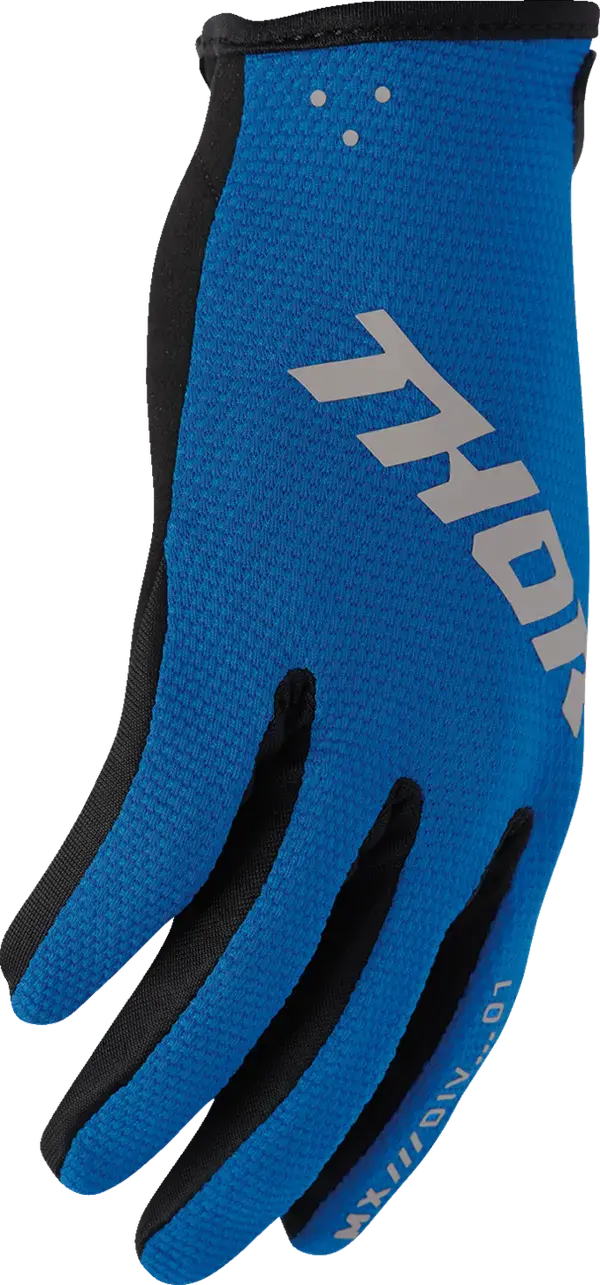 2026 Thor Glove Youth Ridemode Static Blue 3