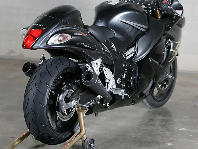M4 Exhaust Dual Black Retro-Drag Slip-Ons 2008-2020 Hayabusa Su8322 1