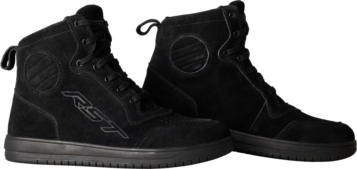 Rst Womens  Hitop Moto Sneaker Ce Black Suede Sz 6 103062Blk-37 1