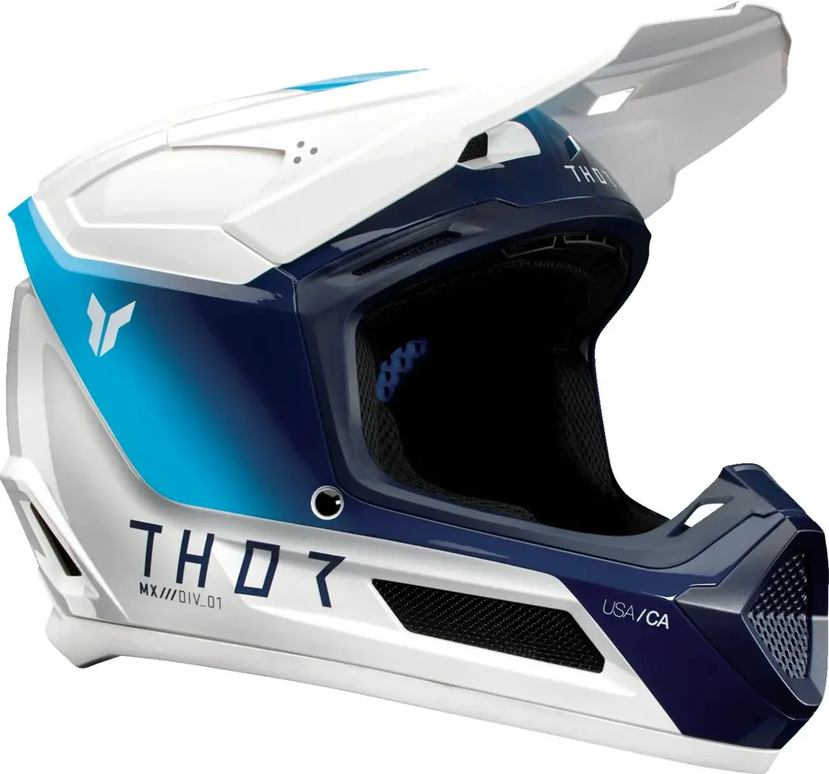 Thor Fleet Storm Youth Helmet - White Navy 1