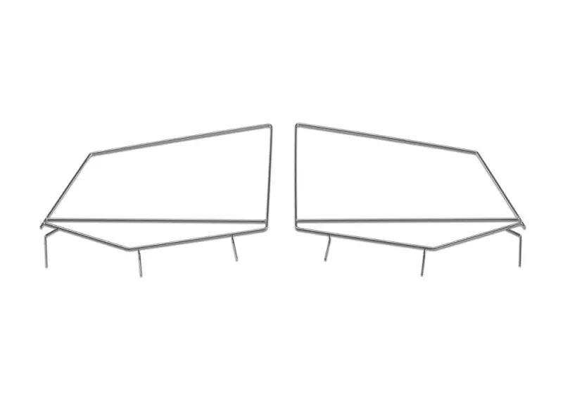 Rampage 1987-1995 Jeep Wrangler(Yj) Window Frame Only - Black 1