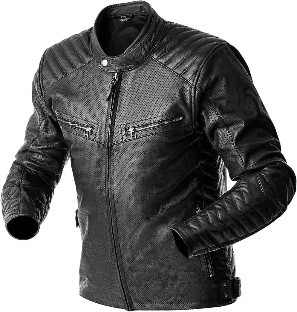 Rst Roadster Air D3o Jacket Black Leather Lg 103638Blk-44 1