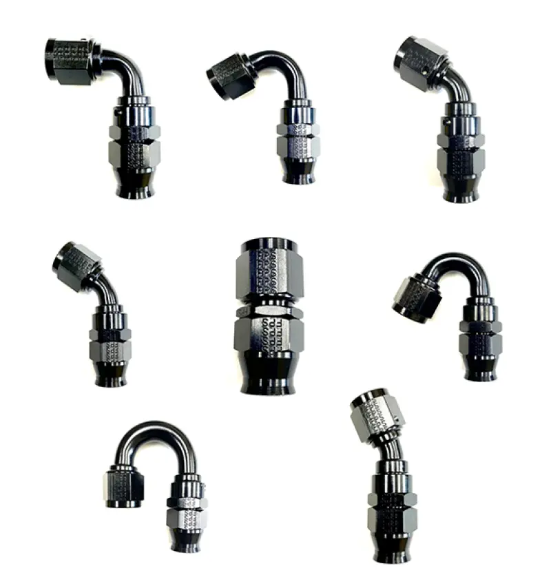 Fragola -6An Real Street X 180 Degree Hose End Black For Ptfe Hose 1