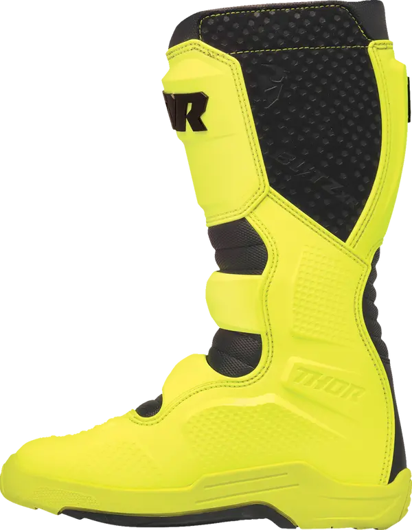 Thor Blitz Xr Kids Youth Motocross Boots Fluo Acid Black 3