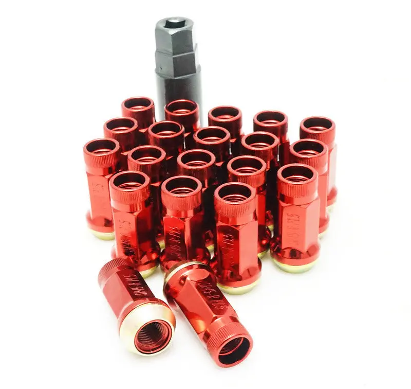 Wheel Mate Muteki Sr45r Lug Nut Kit Lock Set 12X1.5 45Mm - Red 4Pcs 1