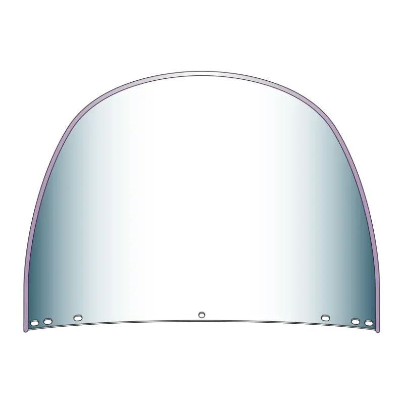 National Cycle Heritage Standard Top Rounded Replacement Beaded Windshield 5 Bolt - Clear 1
