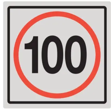 250Mm X 250Mm - 100 Square Shape - Class 2 Material - Sticker/ Aluminium/ Galvanised 1