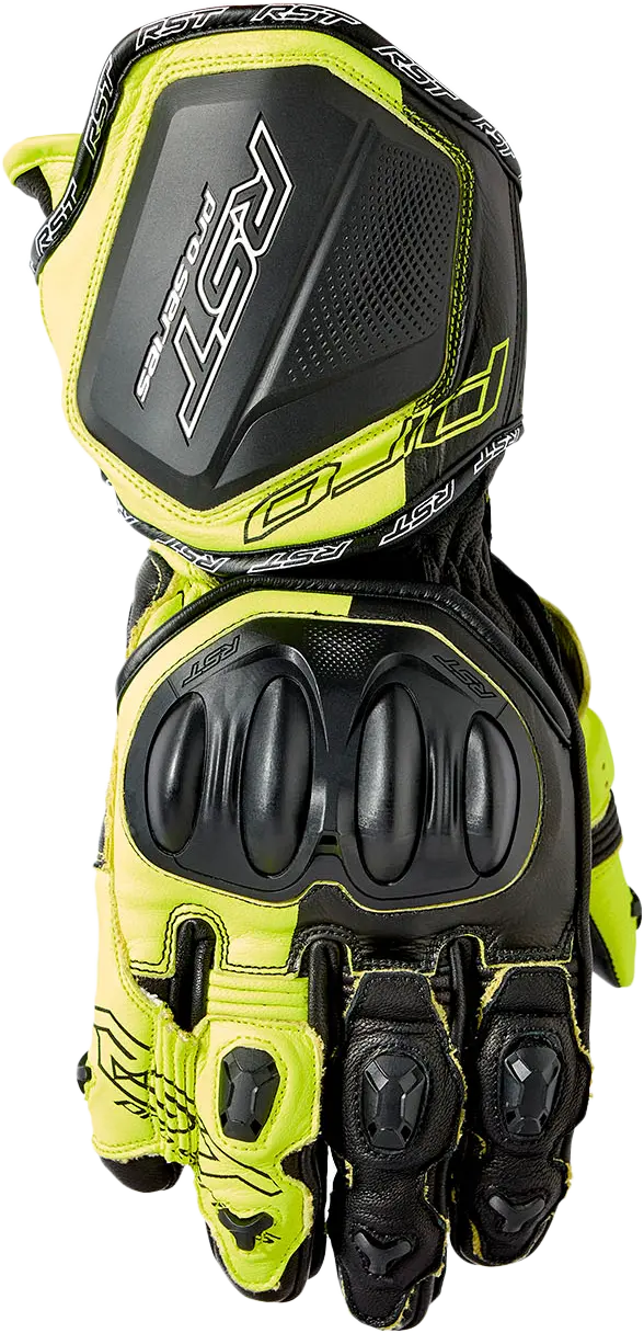 Rst Pro Series Gp D3o Gloves Black/Flo Yellow Leather 2Xl 103715F.Yel-12 1