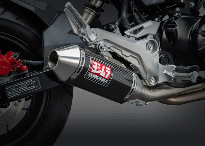 2017-2020 Honda Grom Race Mini Rs-2 Stainless Full Exhaust, W/ Carbon Fiber Muffler 1