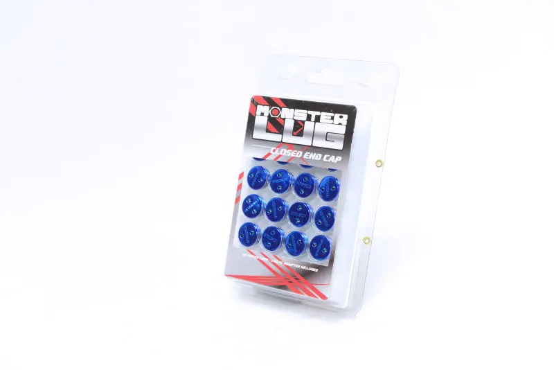 Wheel Mate Monster Lug Caps M14x1.50 Set Of 20 - Blue - Plastic 1