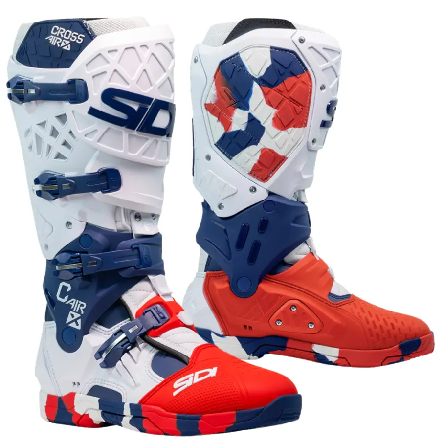 Sidi Crossair X White Navy Red Motocross Boots 1