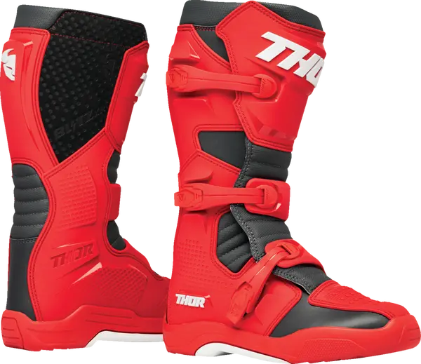 Thor Blitz Xr Red Charcoal Motocross Boots 1