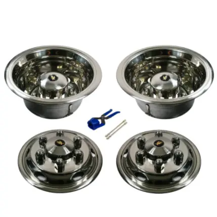 17.5" Stainless Steel Wheel Simulator Set - 17.5″ X 6.75″ 135Mm Offset 6 Stud 1