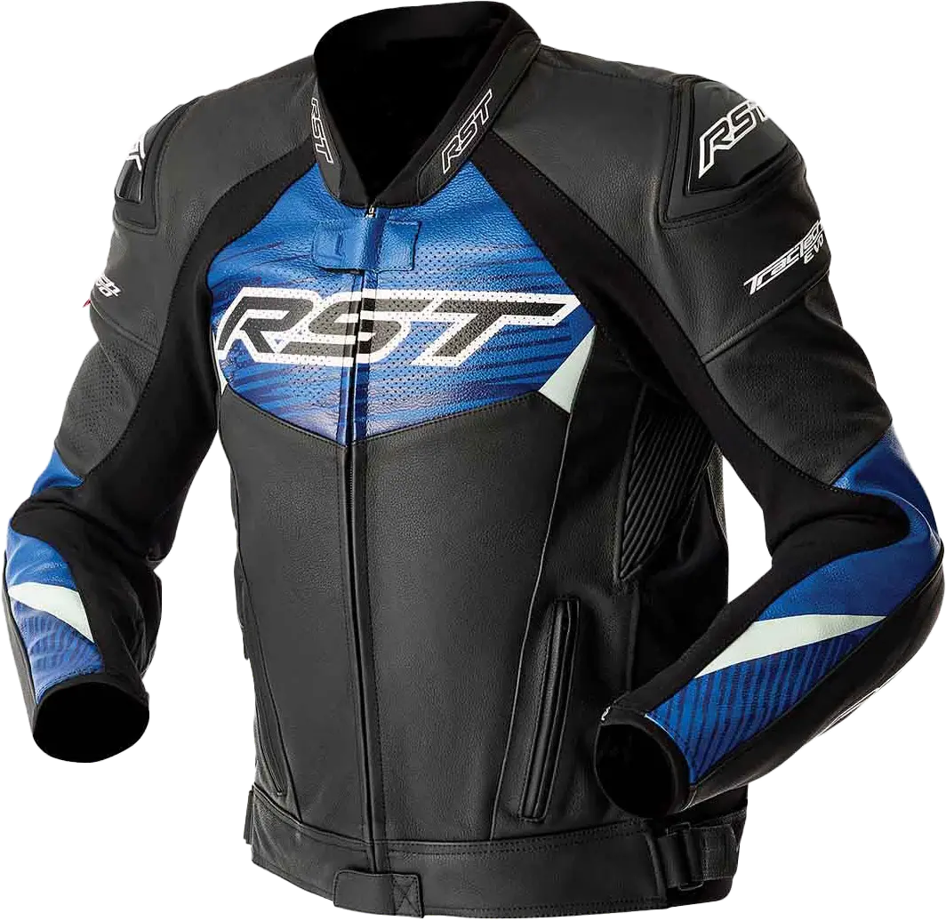Rst Tractech Evo D3o Jacket Blk/Blue Leather Xl 103635Blu-46 1