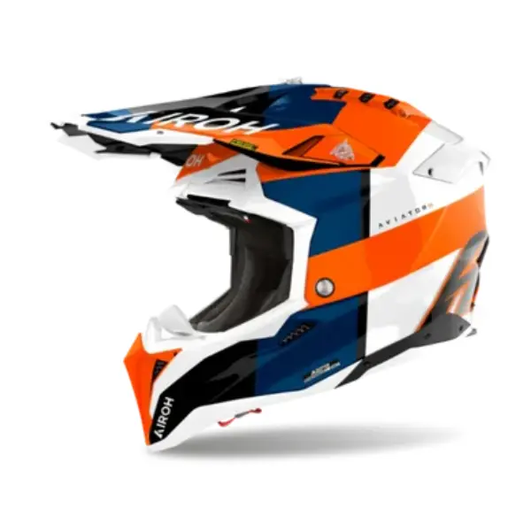 Airoh Aviator 3 Monarch Orange Gloss Mx Helmet 1