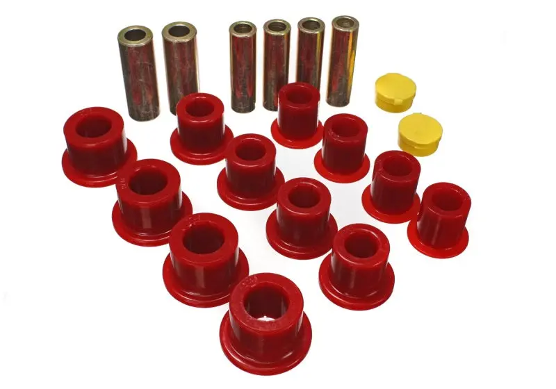 Energy Suspension 00-04 Ford Excursion 4Wd / 99-04 F250/F350 4Wd Red Front Leaf Spring Bushing Set 1