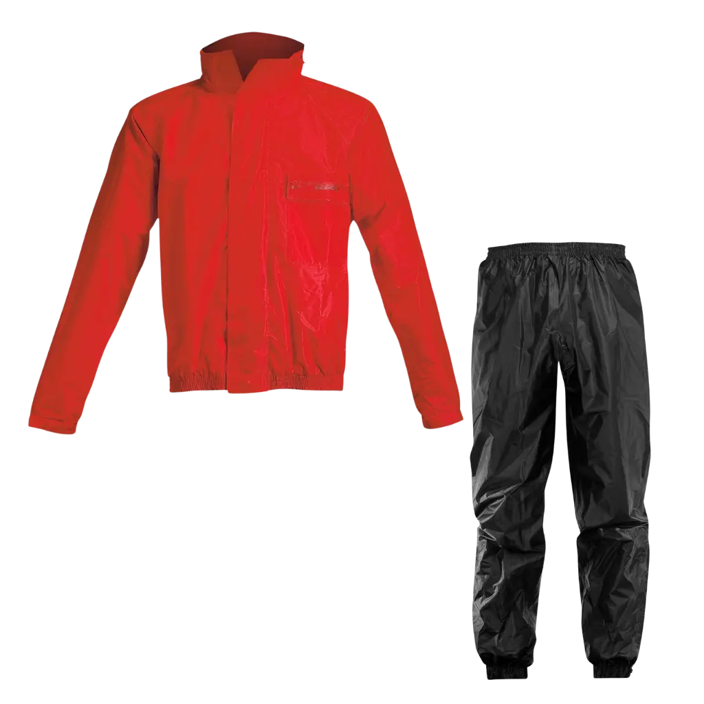 Acerbis Waterproof Rain Suit Set - Red Black 1