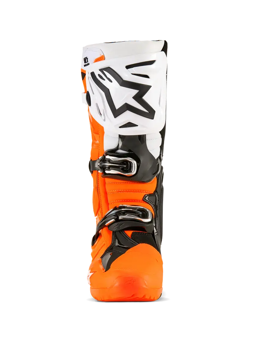 Alpinestars Tech 10 Enduro Boots Orange Fluo Black White 3