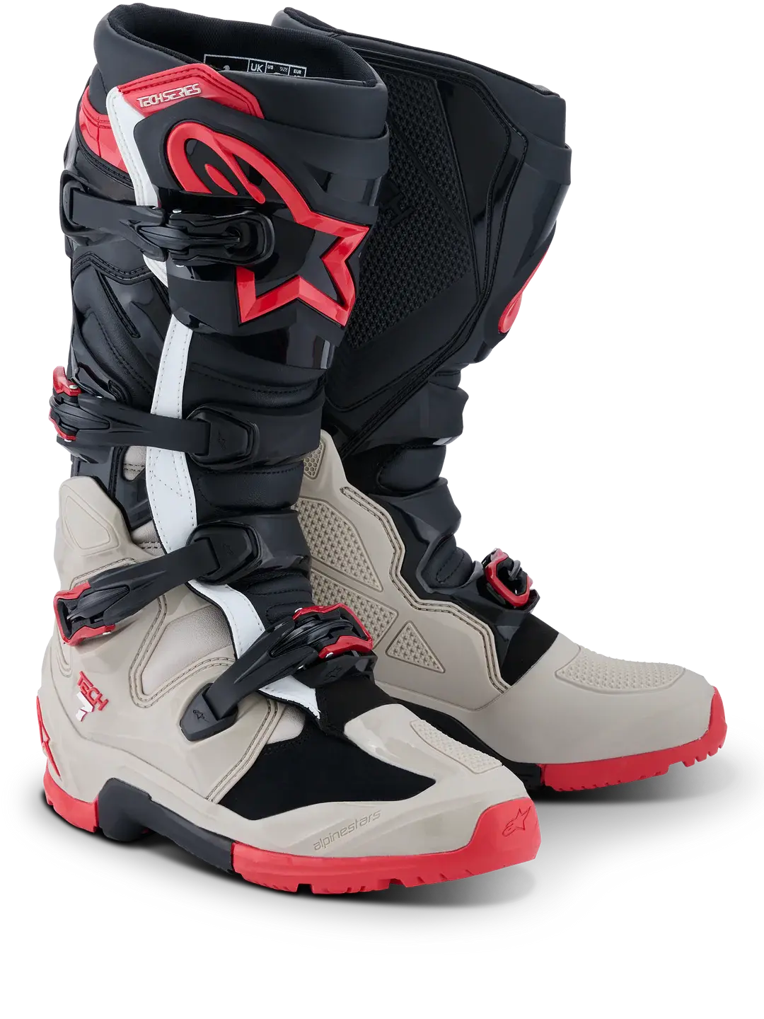Alpinestars Tech 7 Enduro Boots - Black Gray Red 1