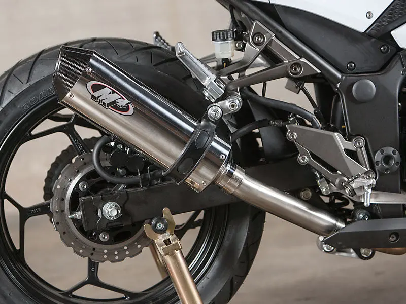 M4 Exhaust Polished Slip On 2013-2017 Ninja 300 Ka3012 1