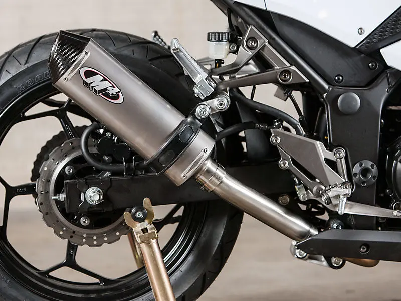M4 Exhaust Titanium Slip On 2013-2017 Ninja 300 Ka3016 1