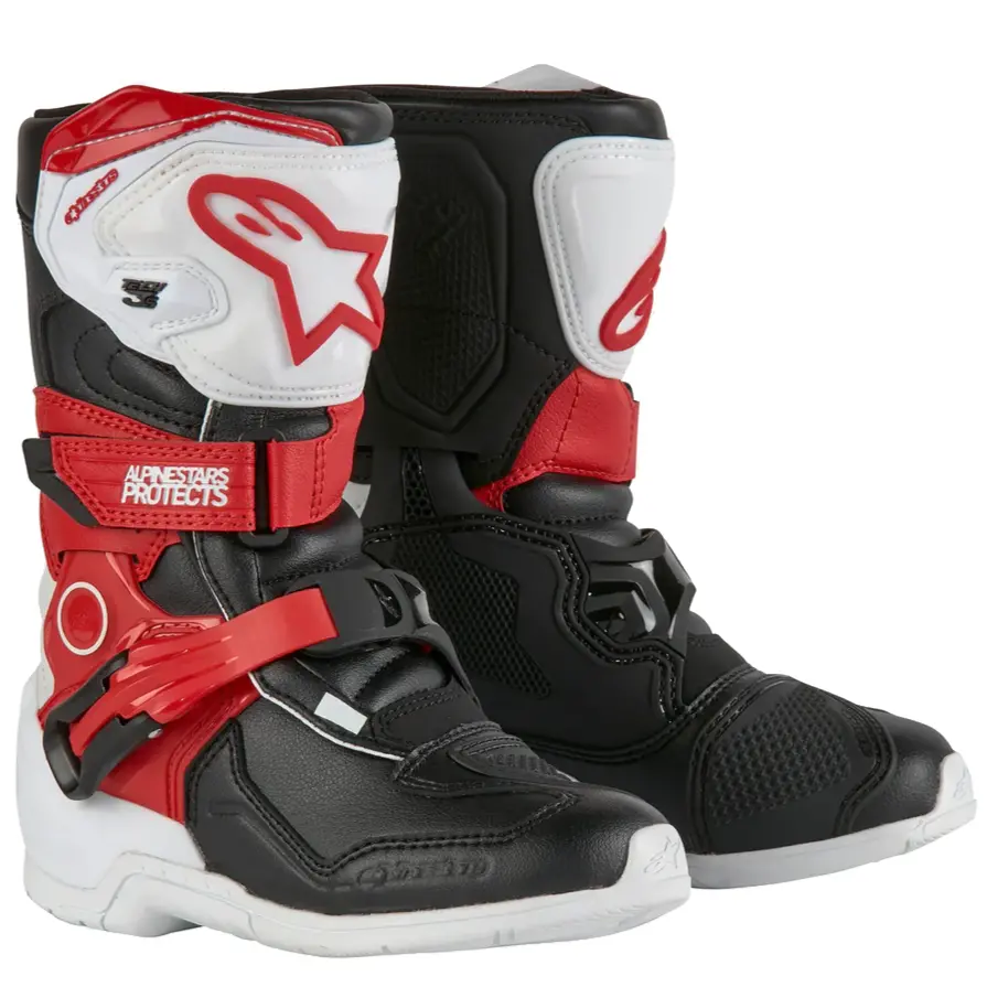 Alpinestars Tech 3S Kids Boots White Black Red 1