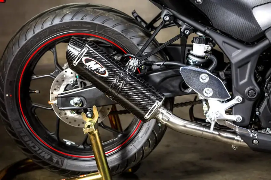 M4 Exhaust Full System Carbon Fiber Canister 2015-2024 R3 Ya3024 1