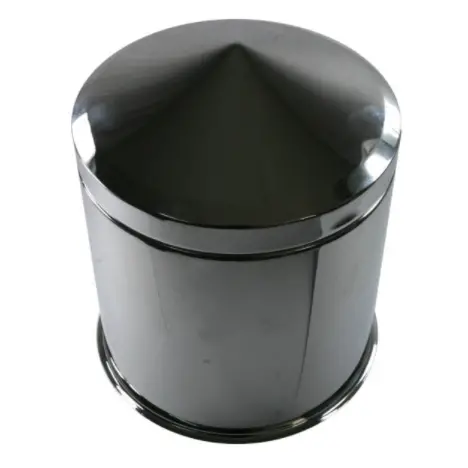 Chrome Axle Cover Removable Cone Hubcap 1
