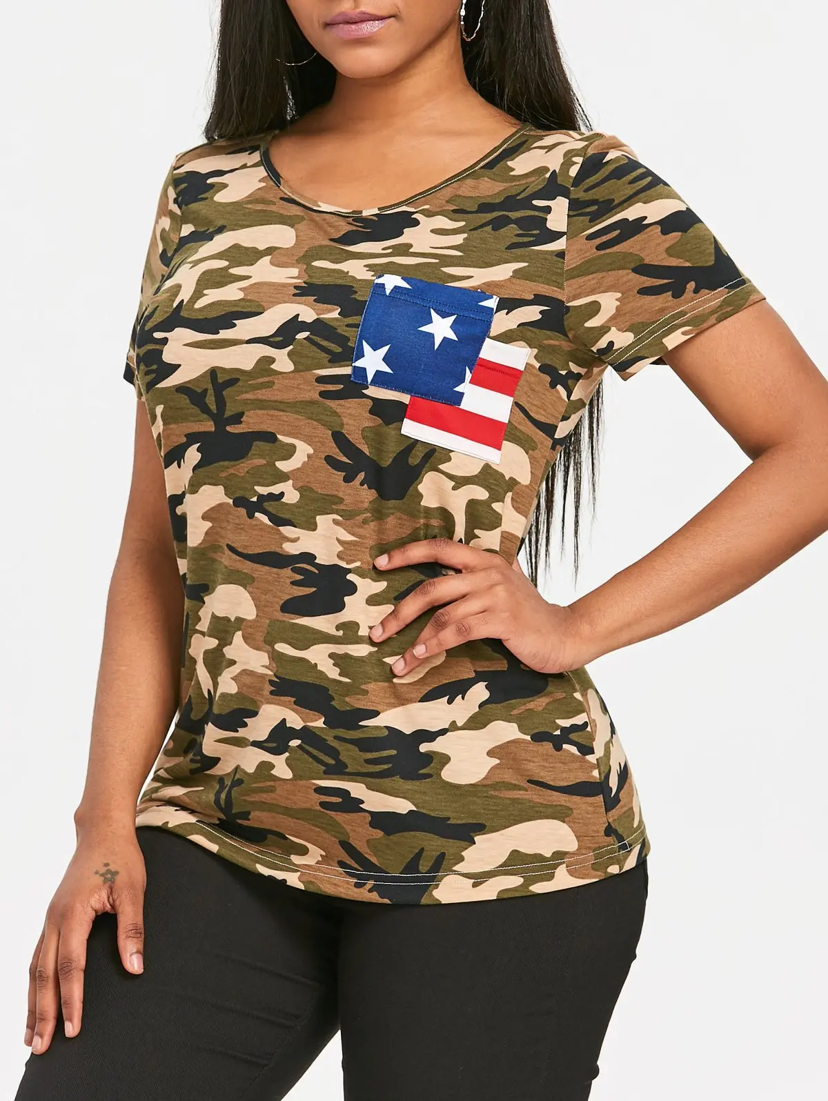 Patriotic Camo Pocket T-Shirt 1