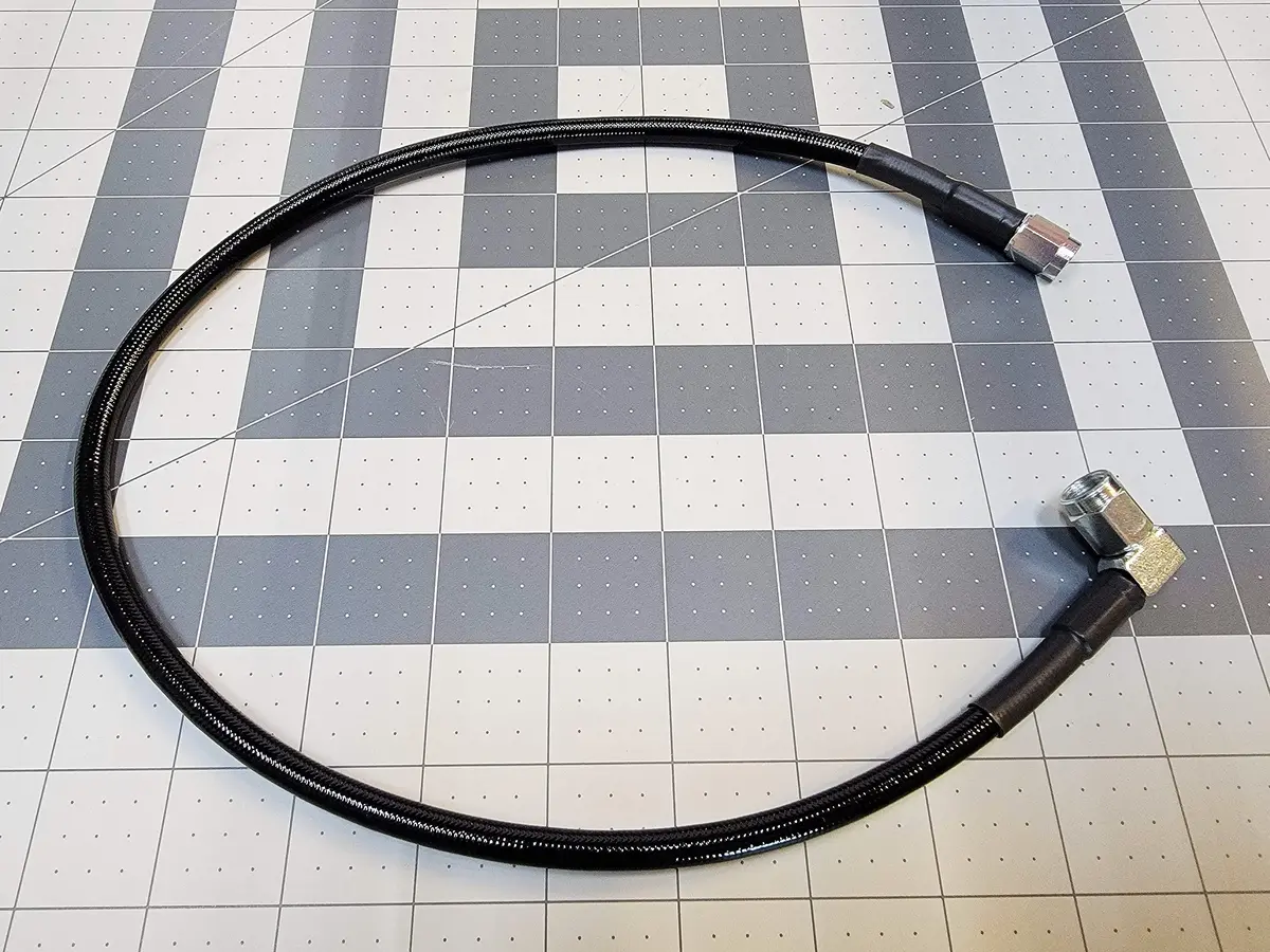 22.5" Black Covered Ptfe 3An Line - Straight & 90° Ends 1