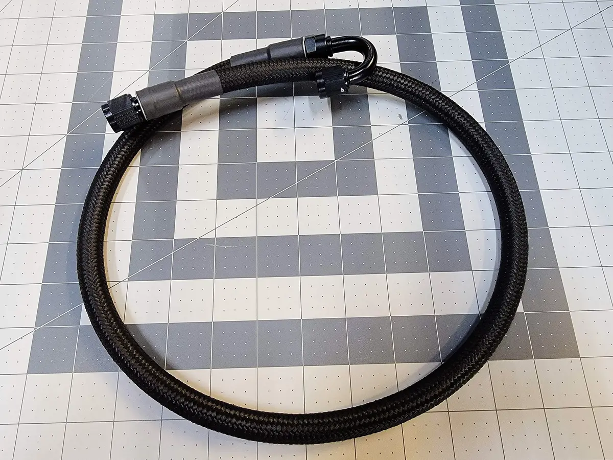 23" Black Sport Crimp 6An Line - 45° & 180° Ends 1