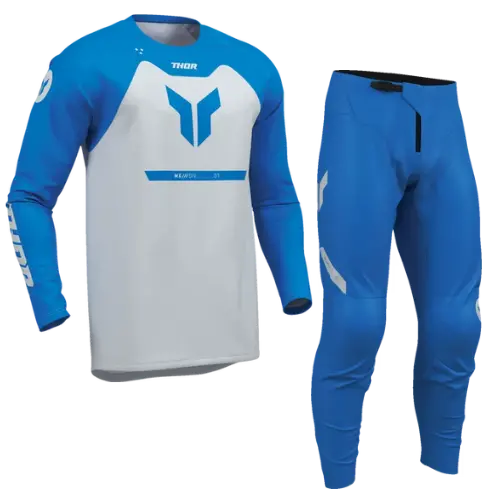 2026 Thor Ridemode Menace Youth Kit Combo - Blue White 1