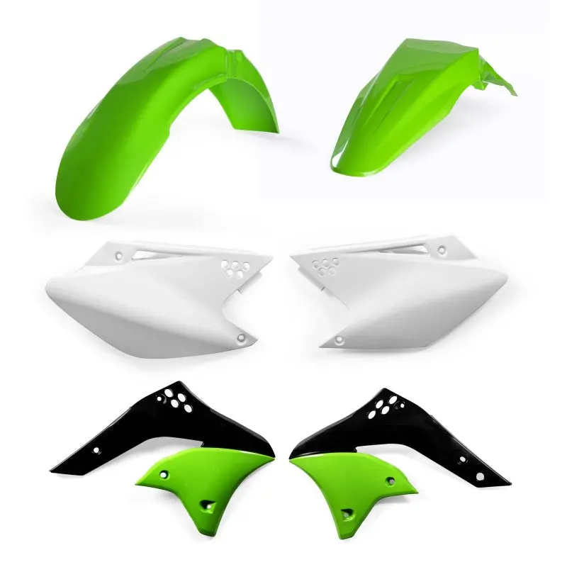 Acerbis 06-08 Kawasaki Kx250f Plastic Kit - Green/White Original 06 1