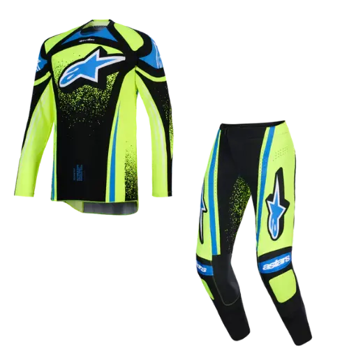 2026 Alpinestars Racer Nomur Kids Kit Combo - Dk Navy Yllw Fl Ucla Blue 1