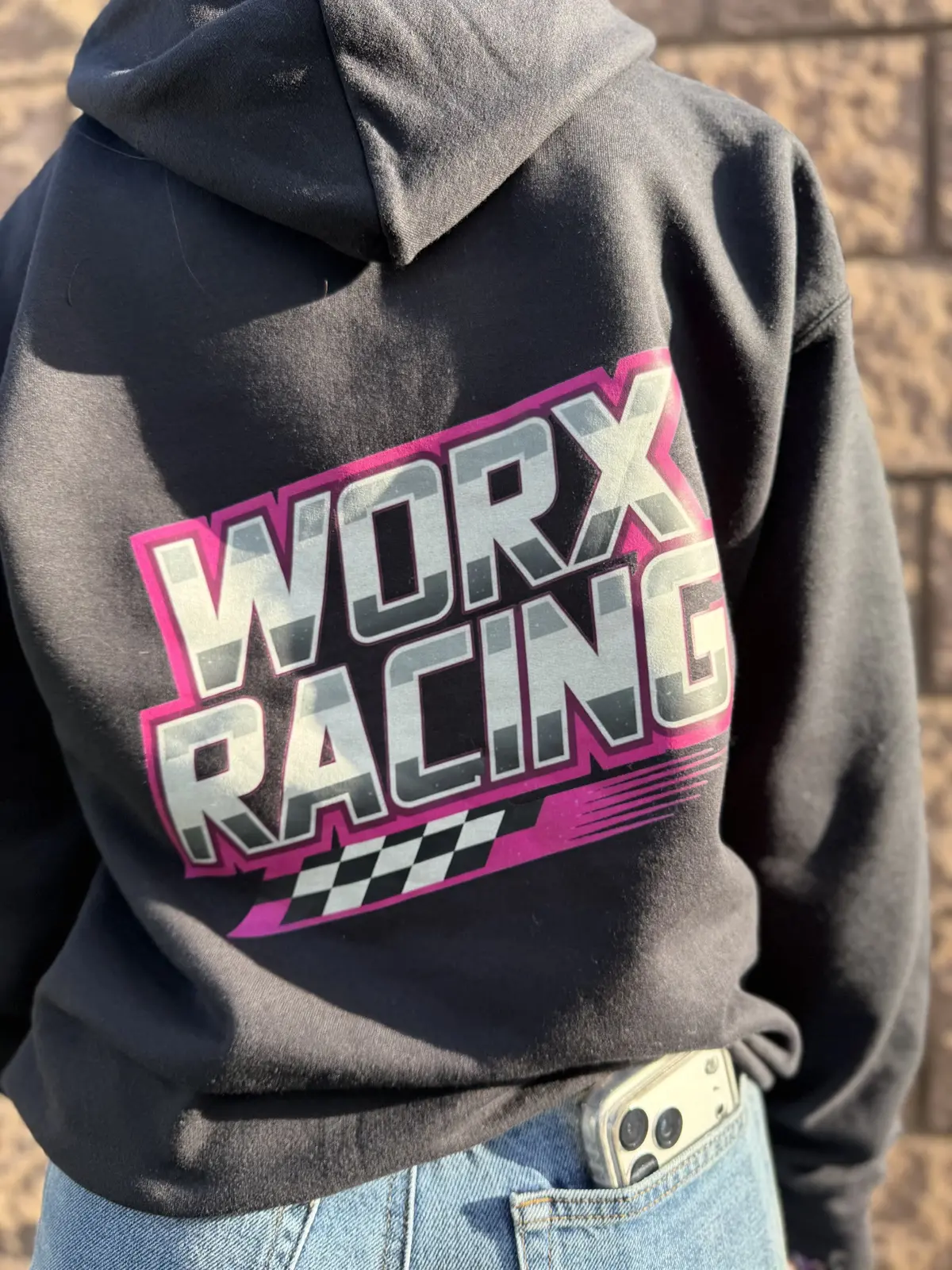 Worx Racing Black & Pink Hoodie 1