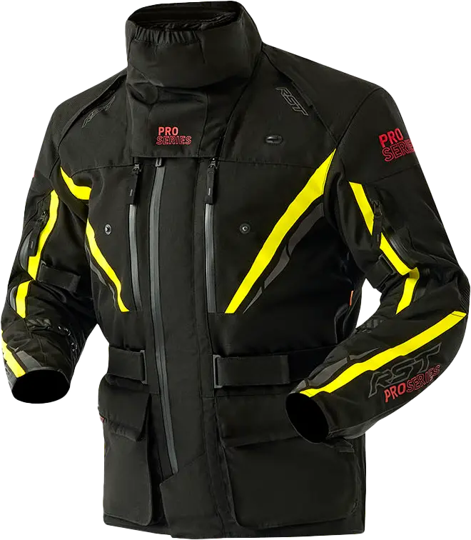 Rst Ps Paragon D3o Jacket Black/Flo Yellow Textile Xl 103657F.Yel-46 1