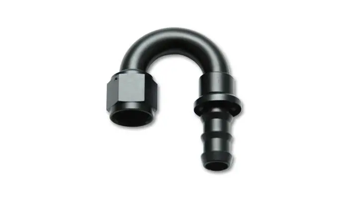 Vibrant -10An Push-On 180 Deg Hose End Fitting - Aluminum 1