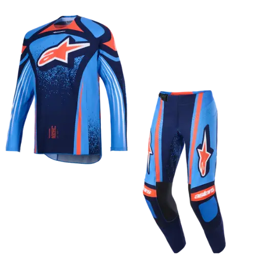 2026 Alpinestars Racer Nomur Kids Kit Combo - Dark Navy Orange Ucla Blue 1