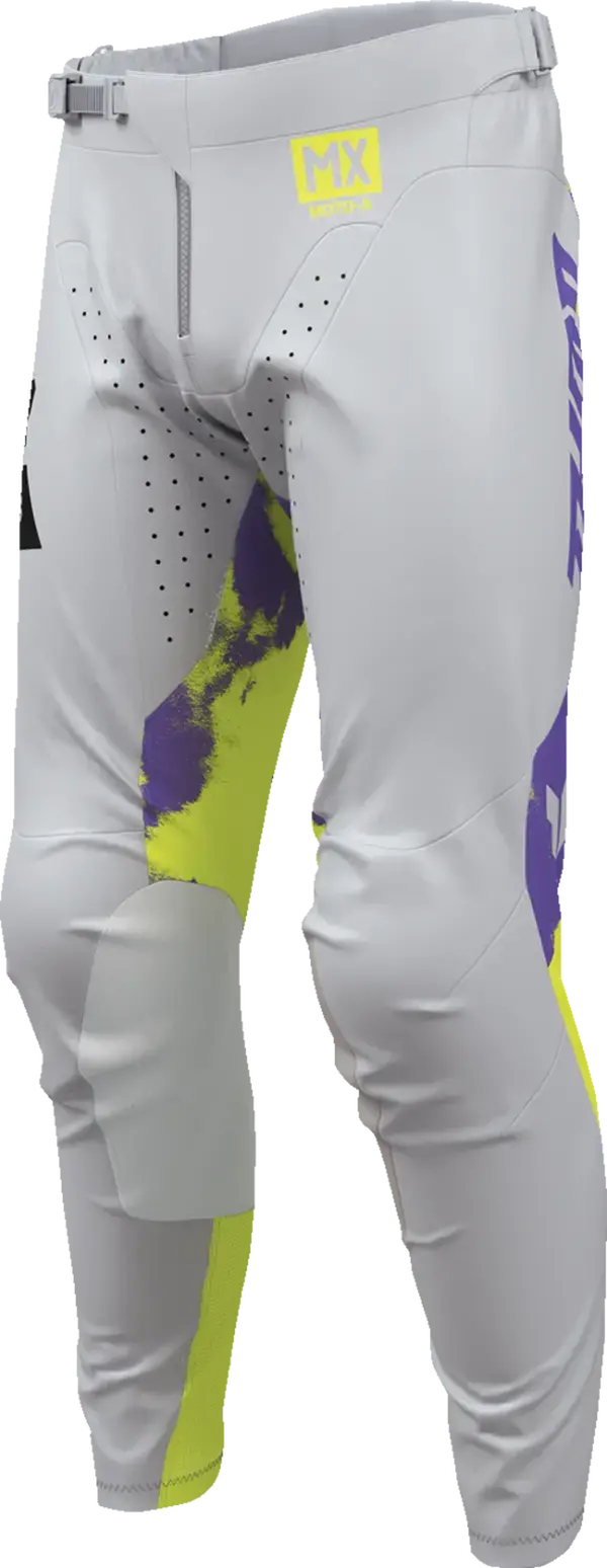 2026 Thor Pant Launchmode Bleach Grey Acid 3