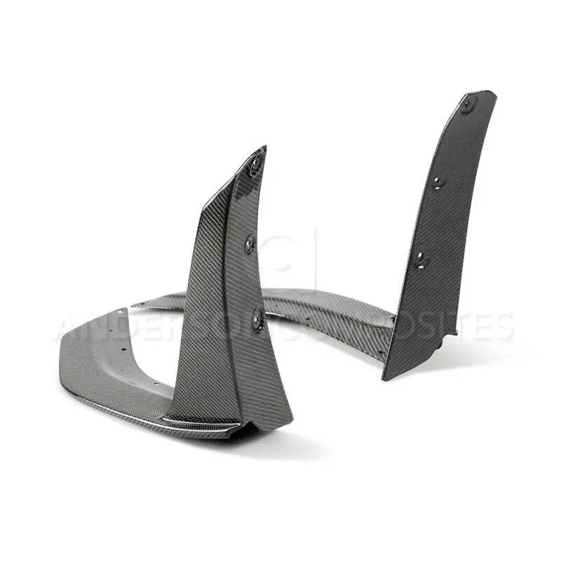 Anderson Composites 2020 Ford Mustang/Shelby Gt500 Carbon Fiber Front Splitter Wickers 2
